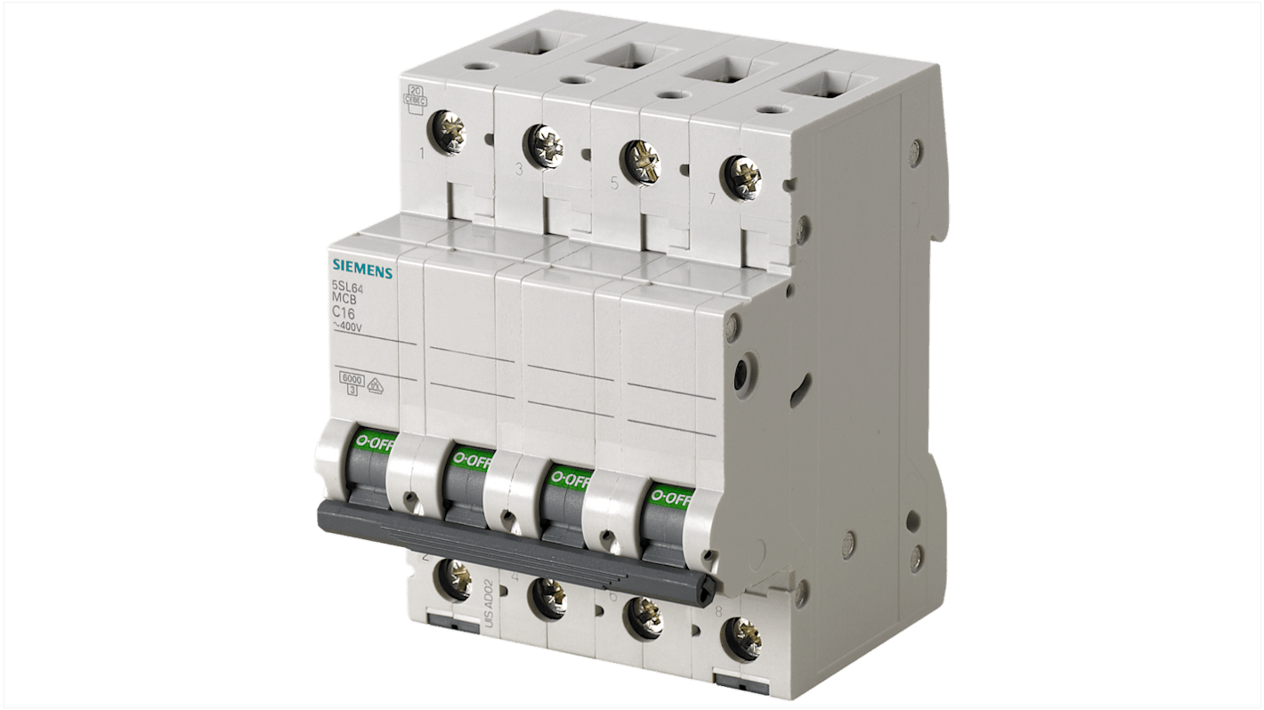 Siemens SENTRON 5SL6 MCB, 3+N, 40A Curve C