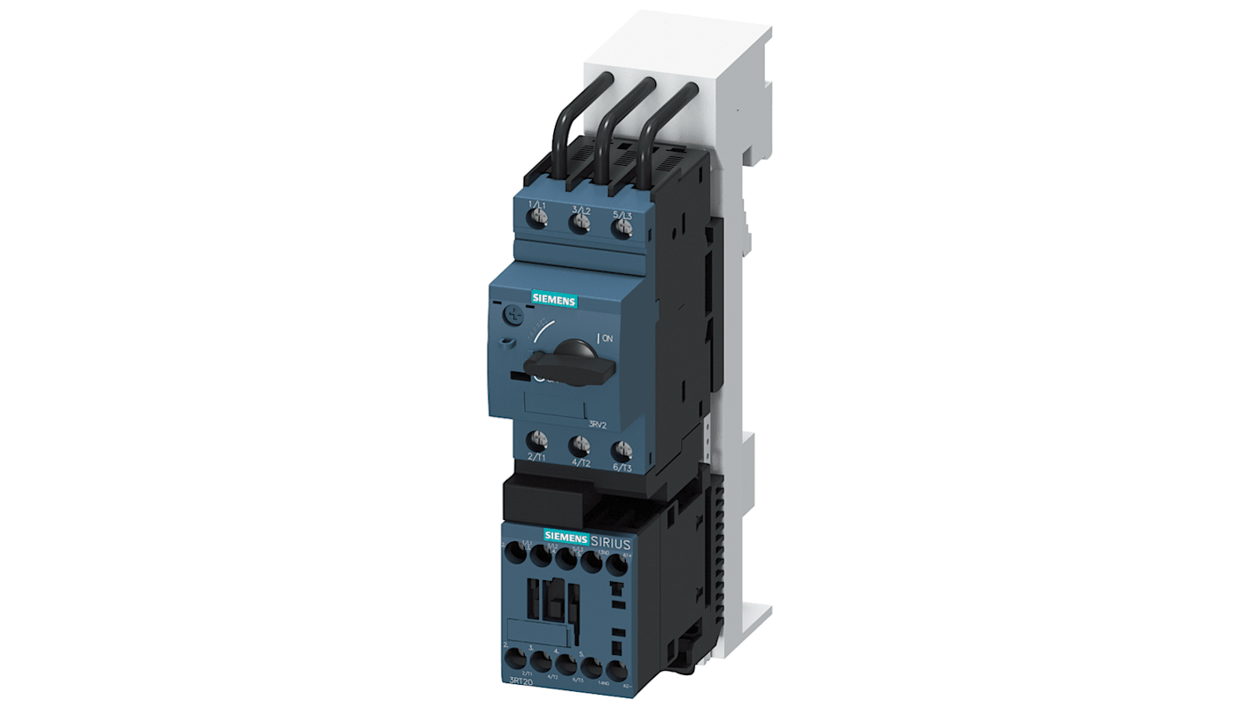 Siemens SIRIUS 3RA Load Feeder, DOL, 2.2 kW, 690 V ac, 1, 3 Phase, IP20