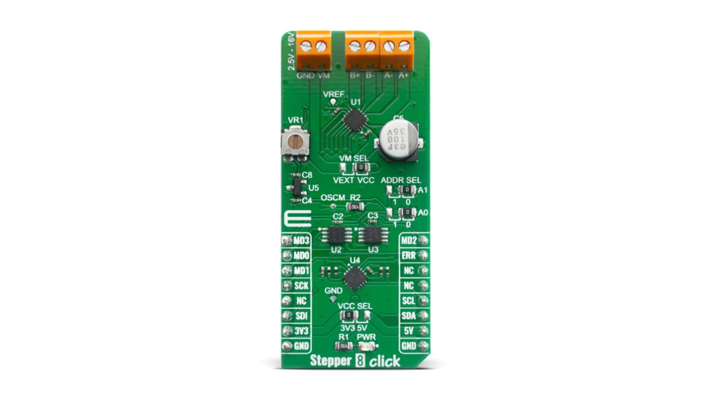 MikroElektronika Stepper 8 Click 电机驱动板, TC78H670FT芯片