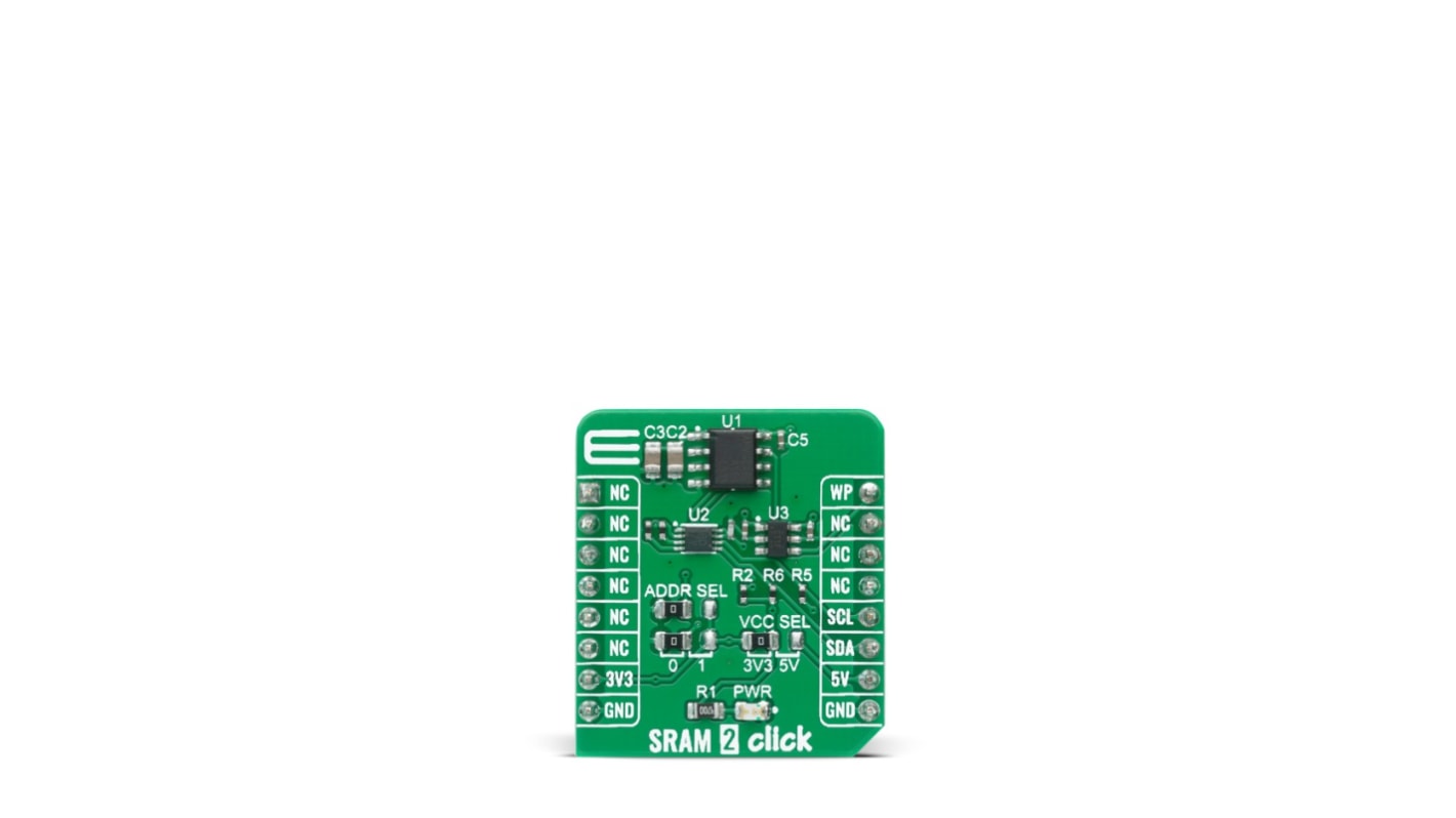 MikroElektronika SRAM 2 CLICK SRAM存储板, ANV32A62A芯片, 用于ANV32A62A