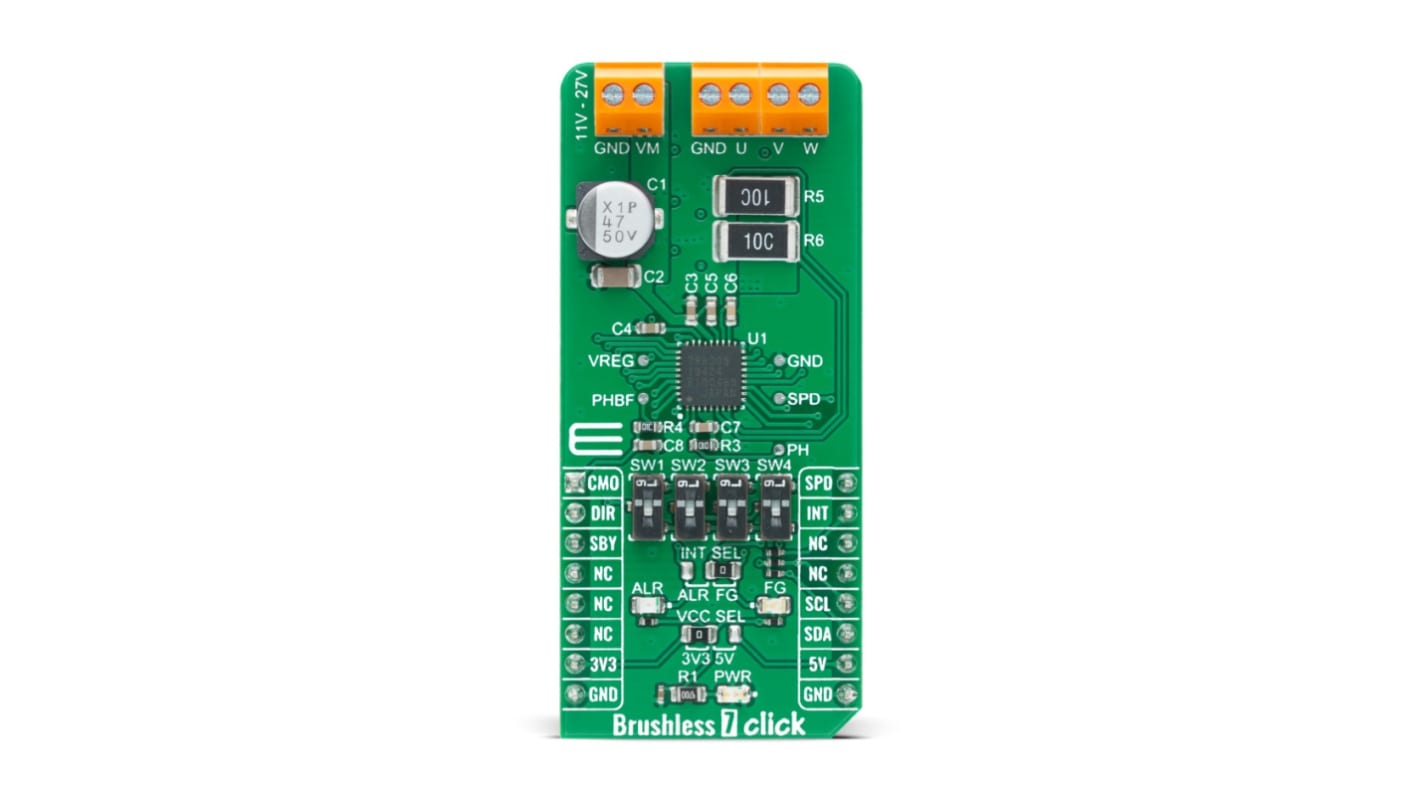 Placa de control de motor MikroElektronika Brushless 7 Click - MIKROE-4182