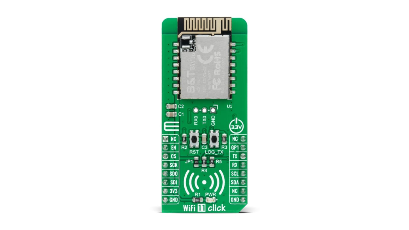 MikroElektronika WiFi 11 Click BW16 WiFi Development Kit for Bluetooth Gateway, Industrial Wireless Control 5GHz