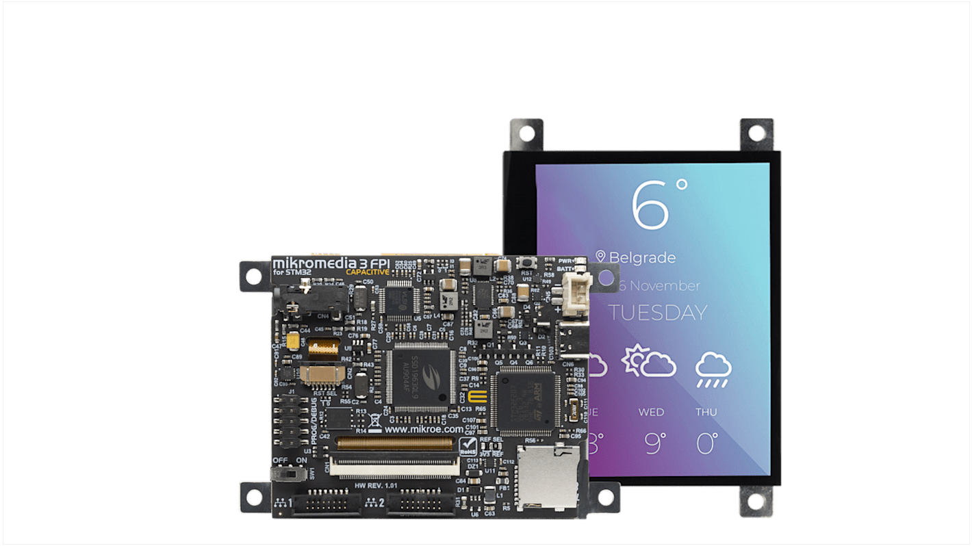 MikroElektronika MIKROE-4313 TFT LCD Display Module / Touch Screen, 3.5in, 320 x 240pixels