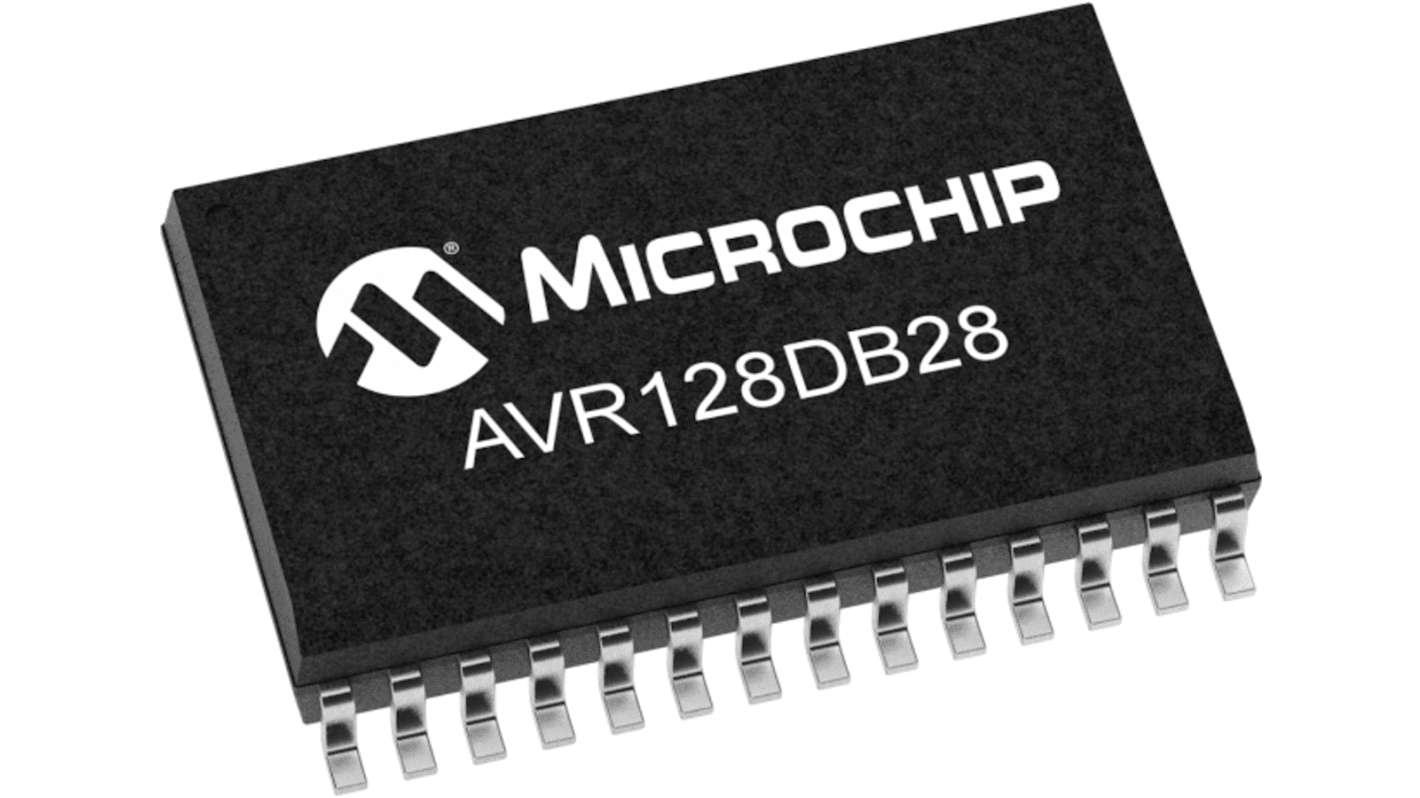 Microchip, AVR DB Microcontroller, 24MHz, 128 kB Flash, 28-Pin SSOP