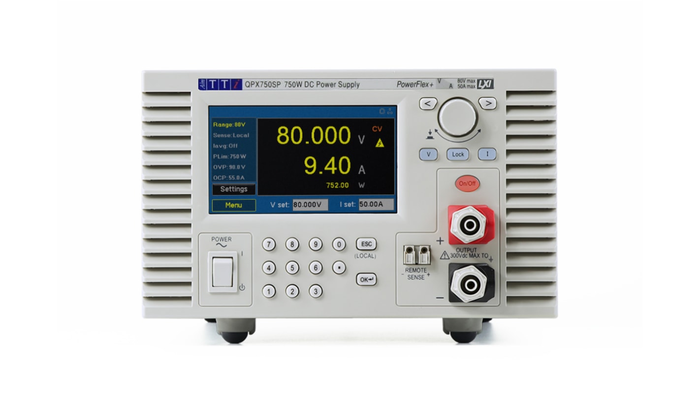 Aim-TTi QPX Series Digital Bench Power Supply, 0 → 80V, 0 → 50A, 1-Output, 750W - RS Calibrated