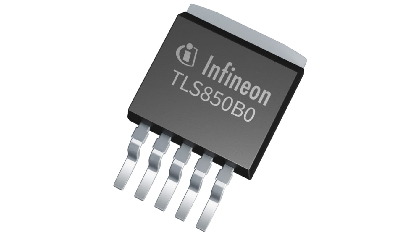 Infineon LDO稳压芯片, -0.3 → 7 v输出, 500mA最大输出, 单路输出, pg- TO263, 贴片, 5针