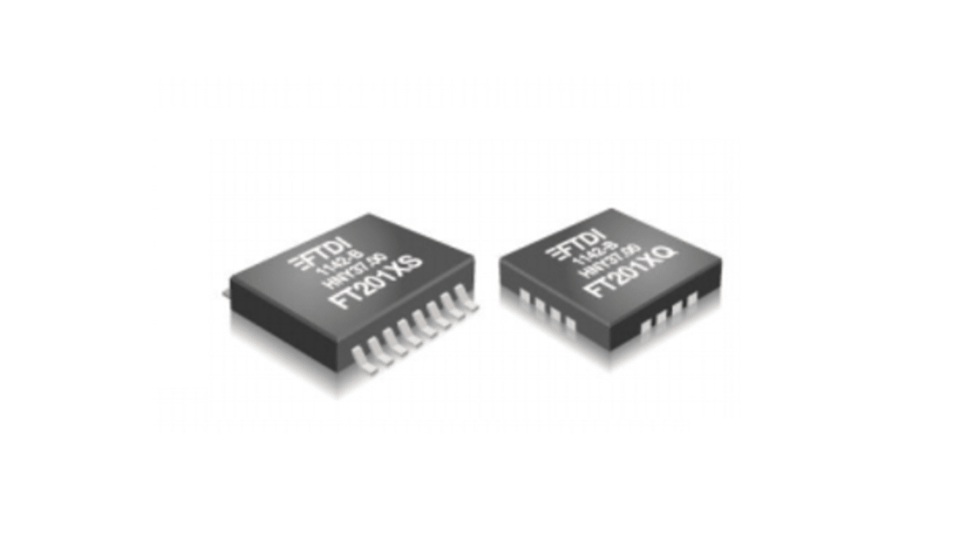 FTDI Chip Universal Asynchronous Receiver & Transmitter 16-Pin SSOP, FT201XS-U