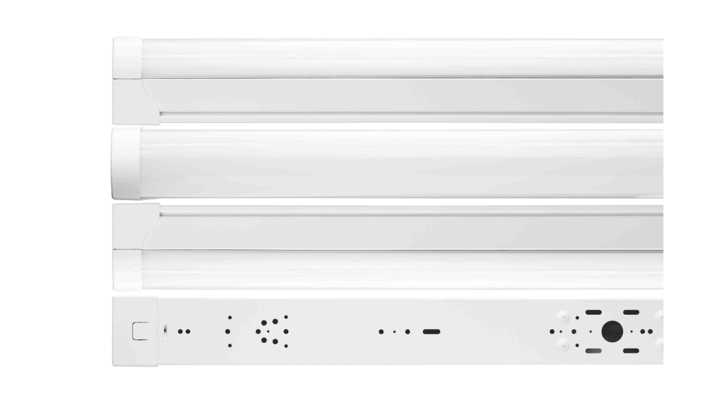 RS PRO 65 W LED Batten Light, 220 → 240 V ac Twin Batten, 1 Lamp, 1.5 m Long, IP20