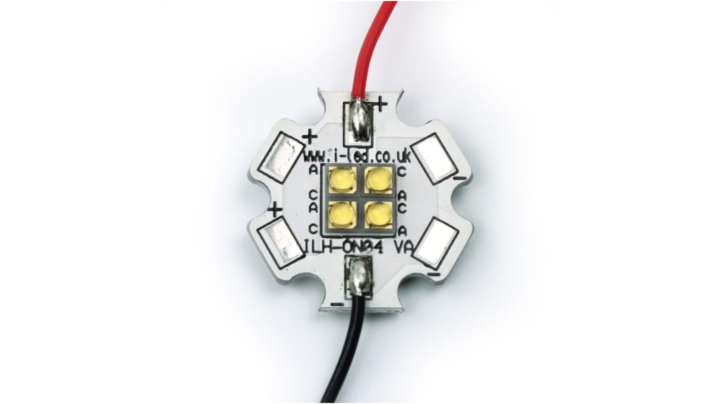 ILS IHH-OG04-DEBL-SC221-WIR200., OSLON Square 4+ PowerStar LED Array, 4 Deep Blue LED