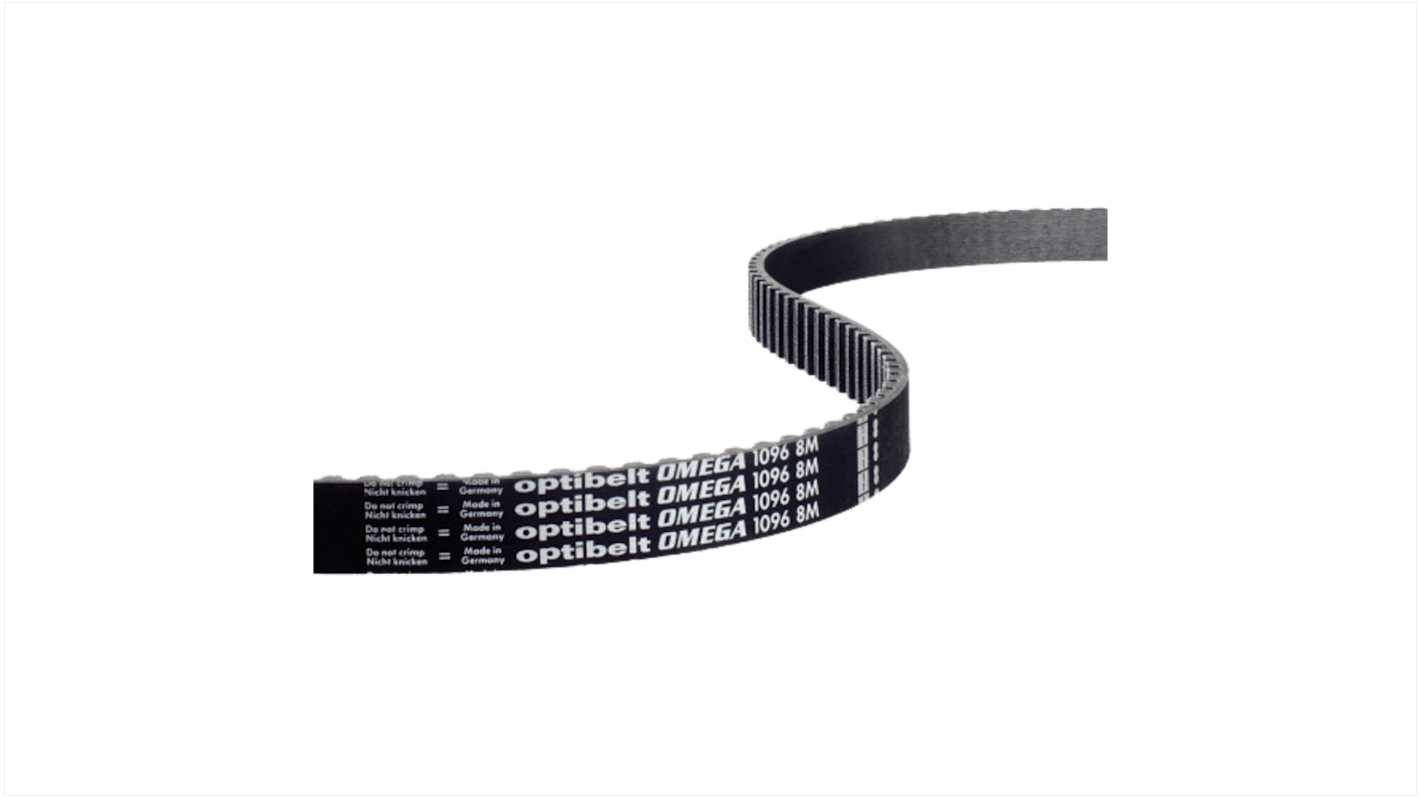 OPTIBELT 1000 8M 50 Timing Belt, 125 Teeth, 1000mm Length, 50mm Width