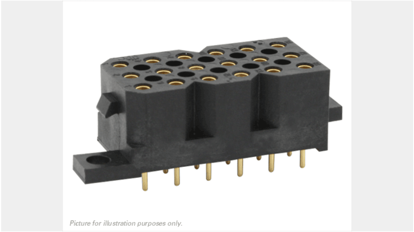 Gniazdo PCB 12 -pinowe 4 -rzędowe raster: 5.08mm Montaż na płytce Proste Montaż na płytce drukowanej