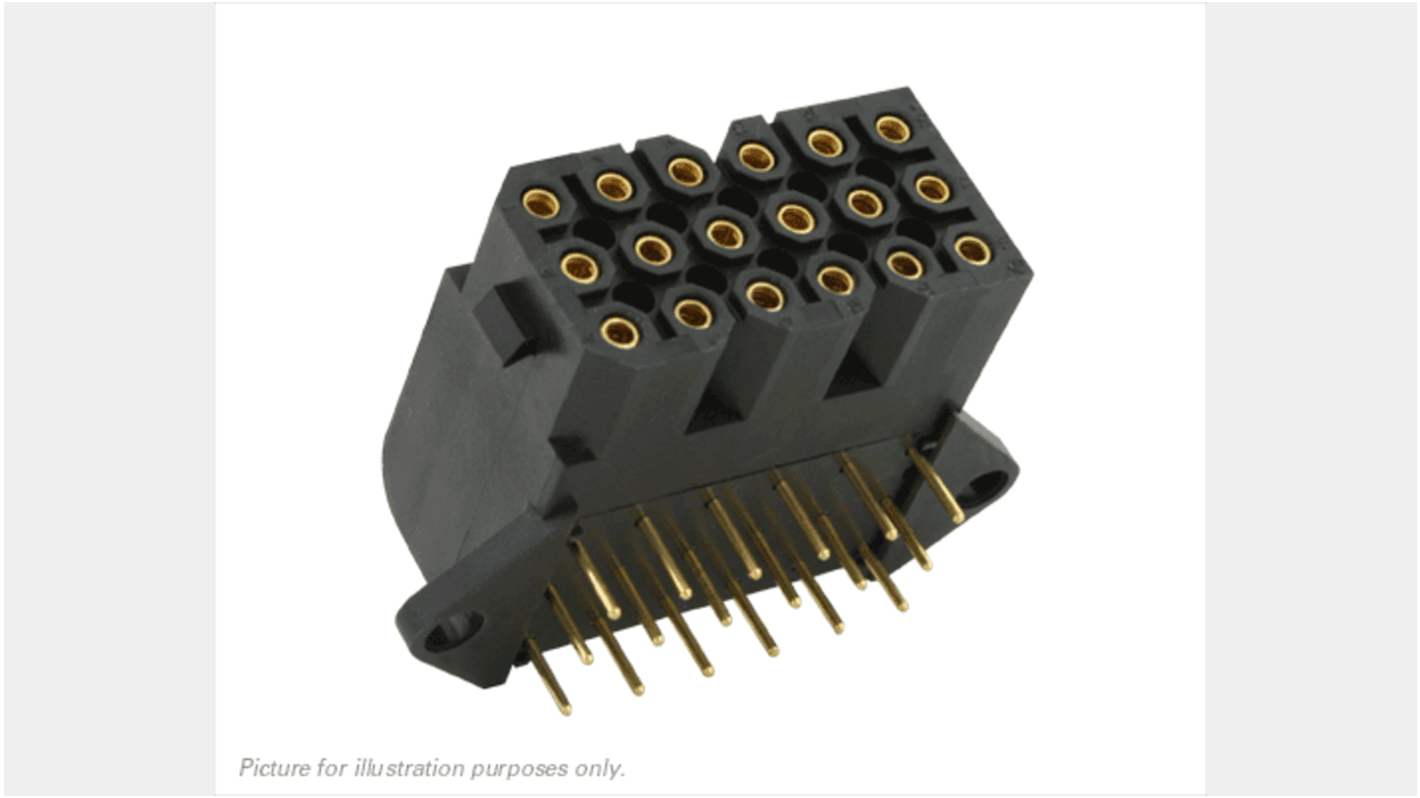 Gniazdo PCB 12 -pinowe 4 -rzędowe raster: 5.08mm Montaż na płytce Kąt Proste Montaż na płytce drukowanej