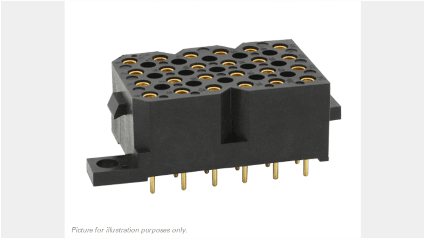 Gniazdo PCB 24 -pinowe 6 -rzędowe raster: 5.08mm Montaż na płytce Proste Montaż na płytce drukowanej