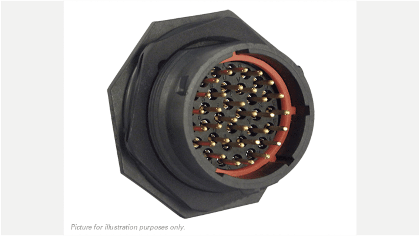Connettore circolare Souriau Sunbank by Eaton, serie UTS, Standard, 32 poli, Montaggio a pannello