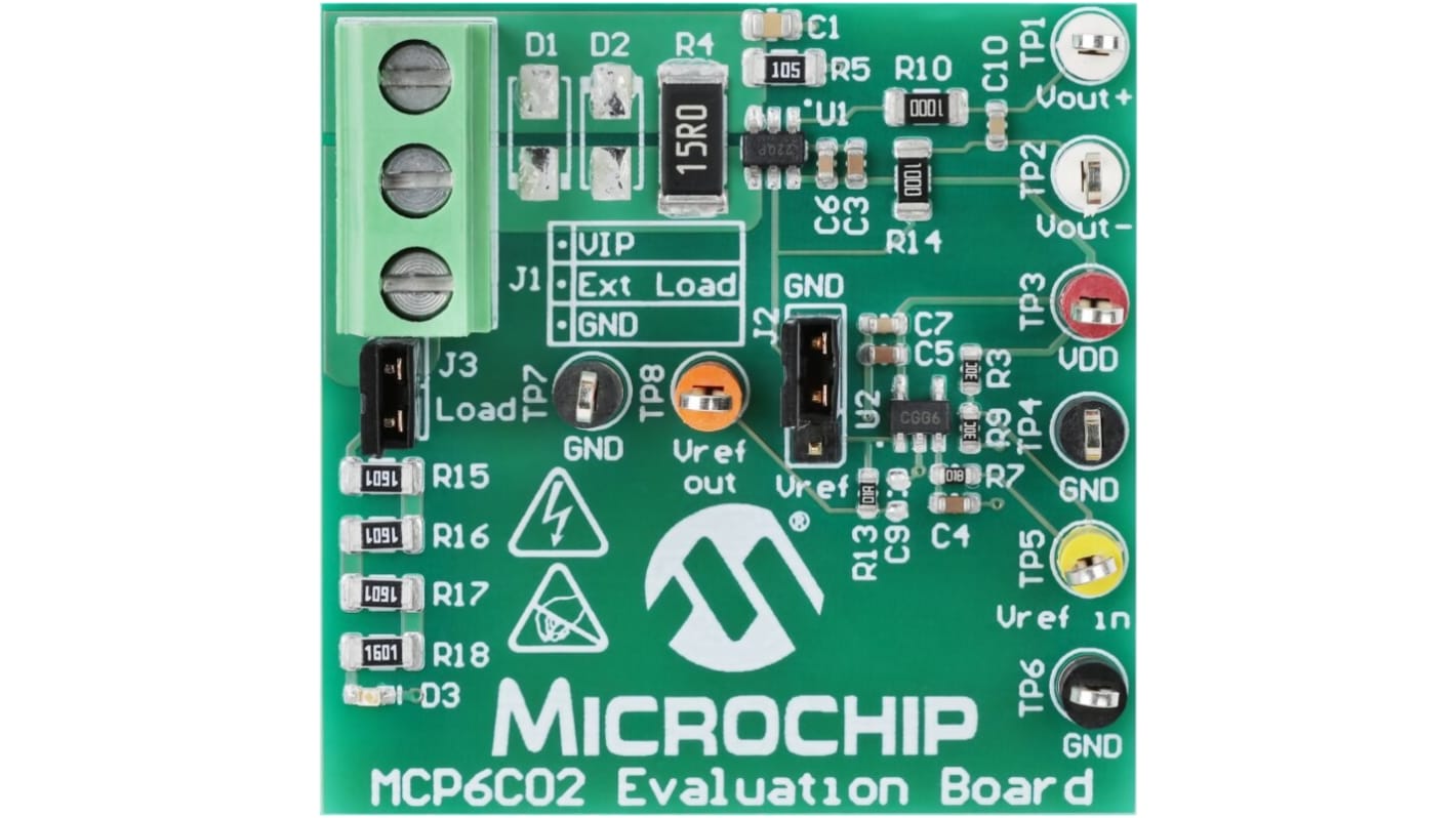 Microchip MCP6C02 Evaluierungsplatine, MCP6C02 Evaluation Board Stromfühler für Hochspannungsseite