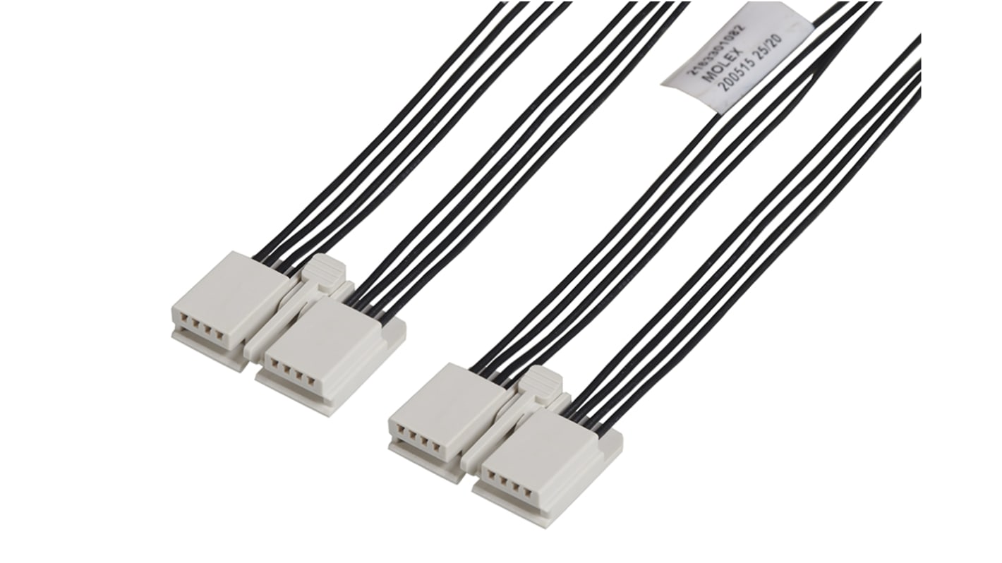 Conjunto de cables Molex Edge Lock, long. 100mm, 2 vías, 2 vías, paso 2mm