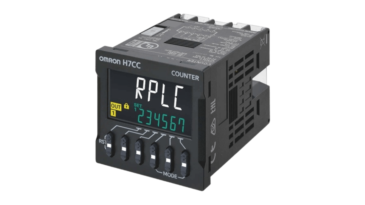 Rs-Online Contatore digitale Omron 50 → 60Hz display LCD 6 cifre 12 → 48 V c.c. 24 V c.a
