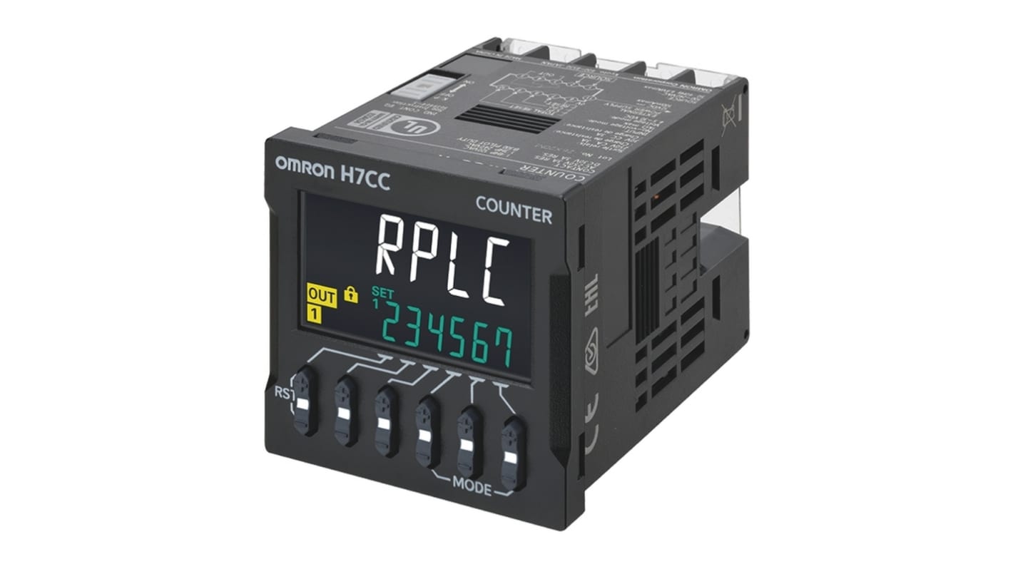 Rs-Online Contatore digitale Omron 50 → 60Hz display LCD 6 cifre 100 → 240 V c.a