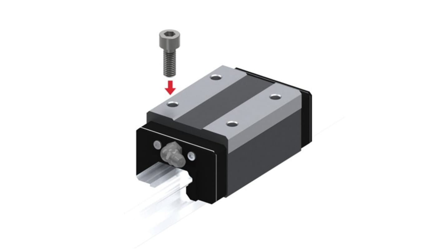 Patín THK serie HSR, dimensiones 90mm x 44mm, para raíl de 20mm