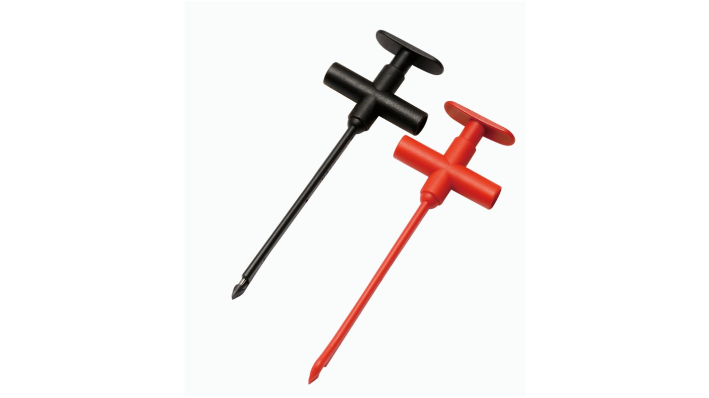 RS PRO 4mm Abgreifklemme Schwarz, Rot, Bronze Spitze, 1000V / 10A