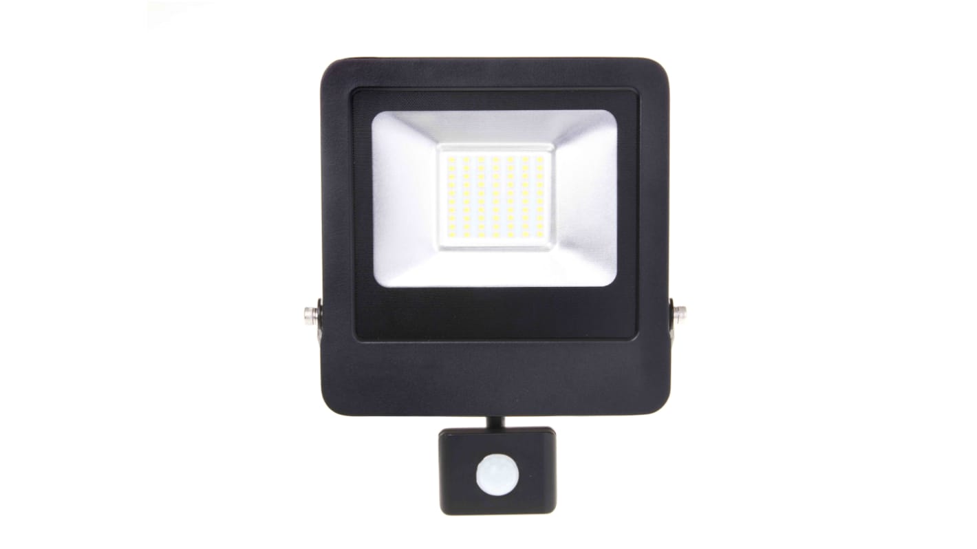 RS PRO, Security Floodlight, 60 LED, 50 W, 4600 lm, IP65 PIR, 220 → 240 V ac