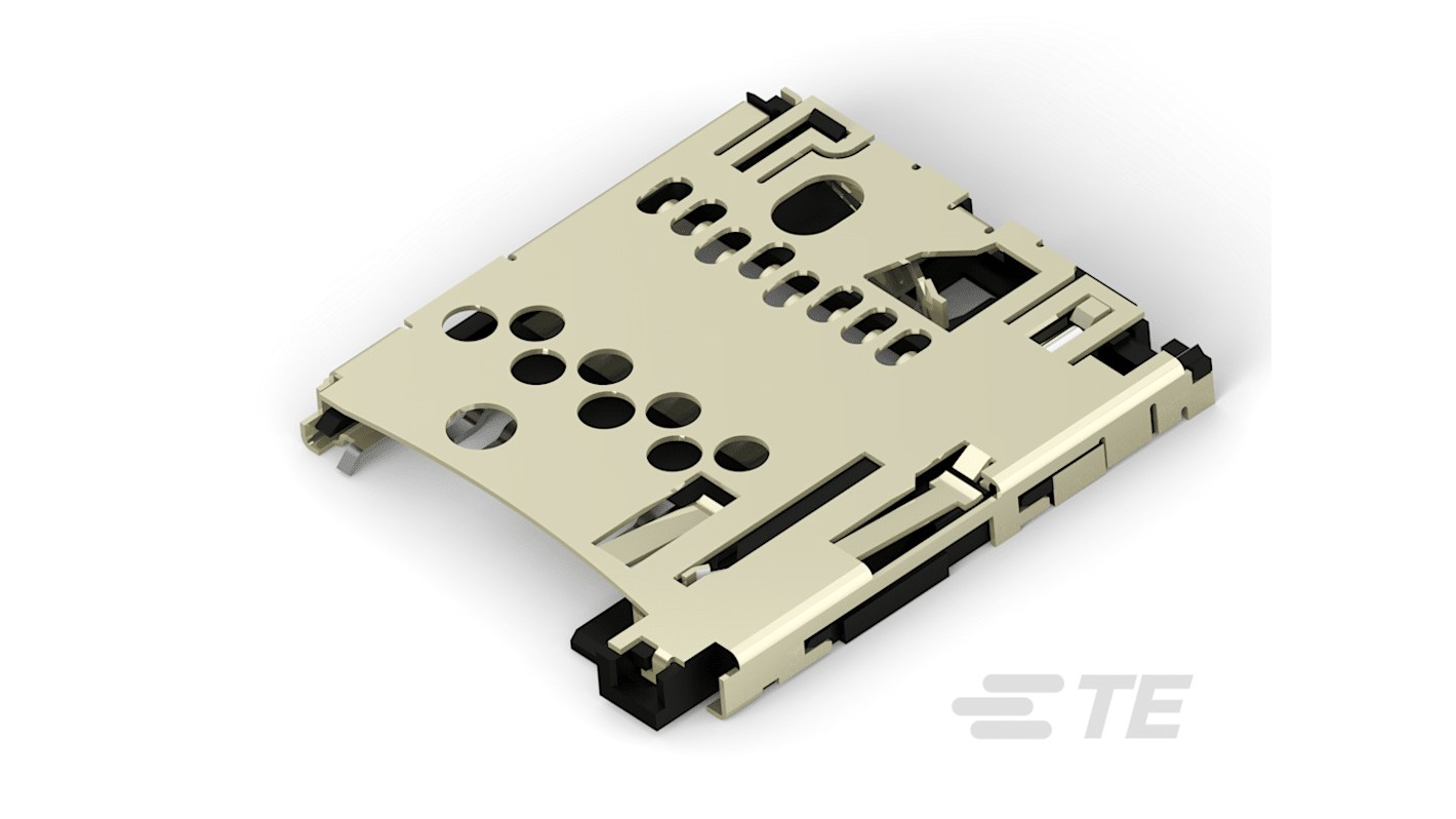 TE Connectivity 8 Way Right Angle Micro SD SD Card Connector With Solder Termination