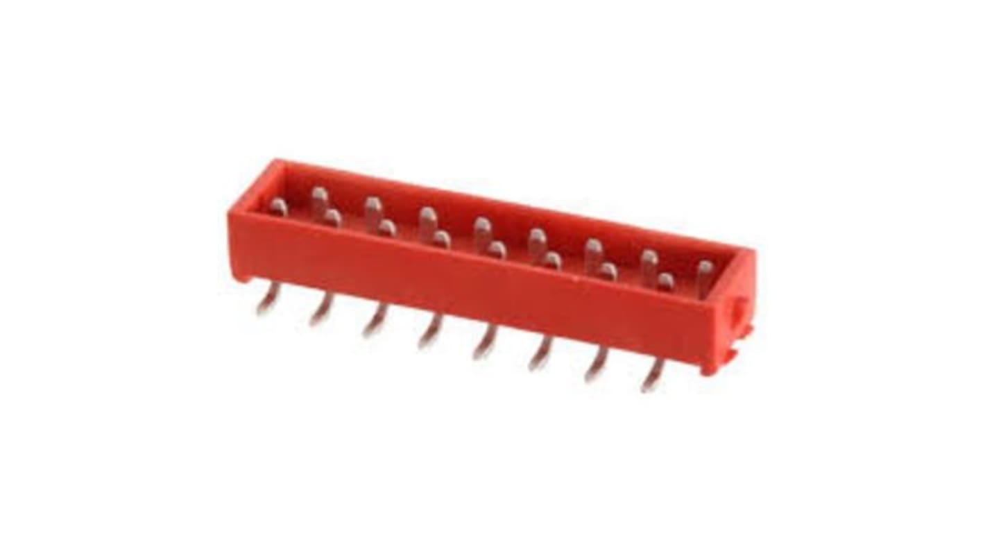 TE Connectivity 6p双排排针 垂直, 1.27mm间距, Micro-MaTch系列