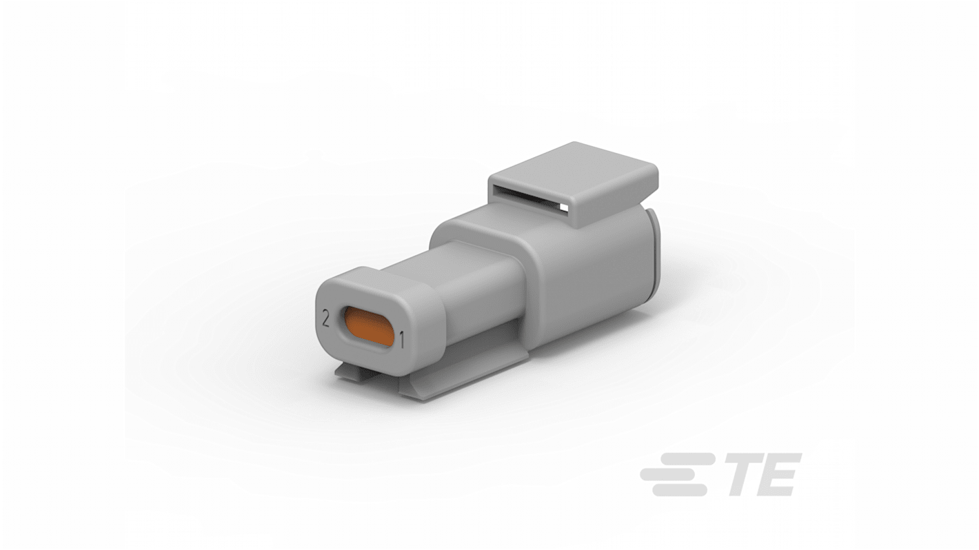 TE Connectivity, DTM Automotive Connector Plug 2 Way DTM04-2P-P006