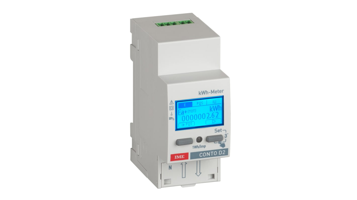 Contatore di energia IME, CONTO D2, monofase fasi, display LCD grafico a 9 cifre