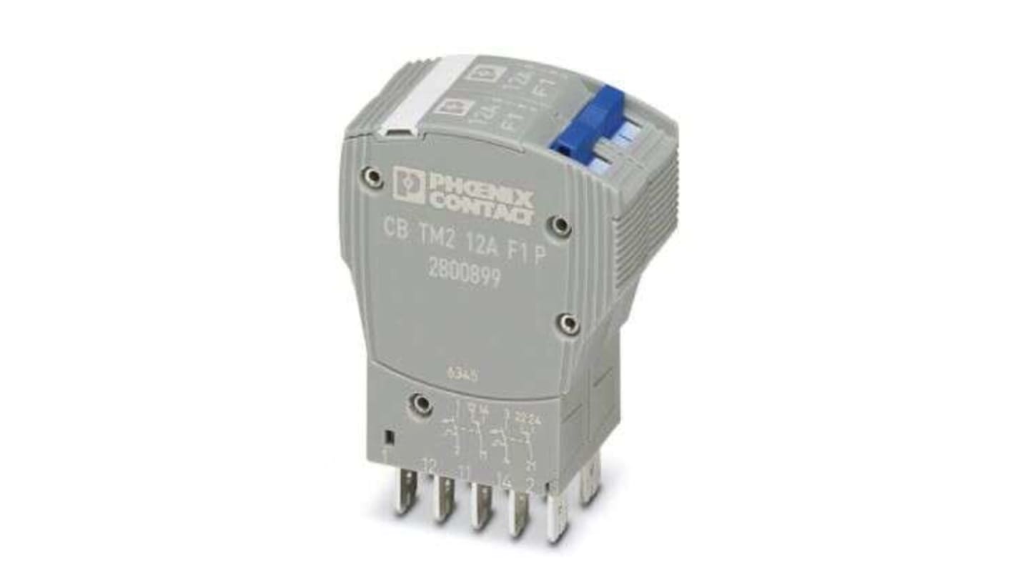 Phoenix Contact Thermal Circuit Breaker - CB TM2 2 Pole 80V dc Voltage Rating, 12A Current Rating