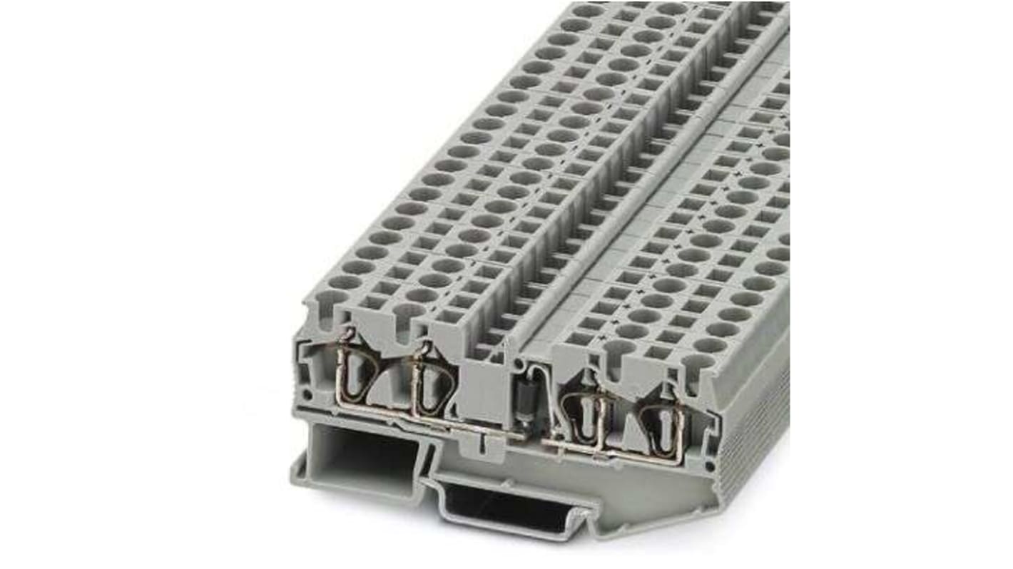 Phoenix Contact 3037795 ST 4-QUATTRO-DIO 1N 5408/R-L Series Grey, 6mm², Spring Cage Termination