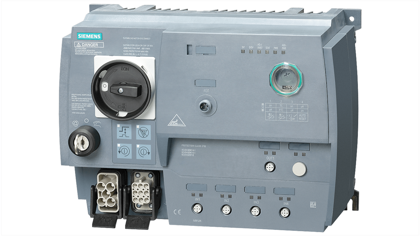 Siemens M200D Motor Starter, DOL, 5.5 kW, 400 V ac, 3 Phase, IP65