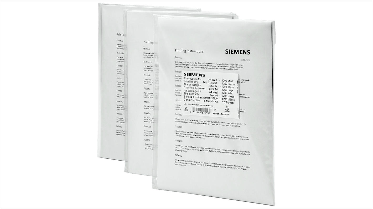 Striscia di etichette Siemens, per LED del pannello di comando 3UF720