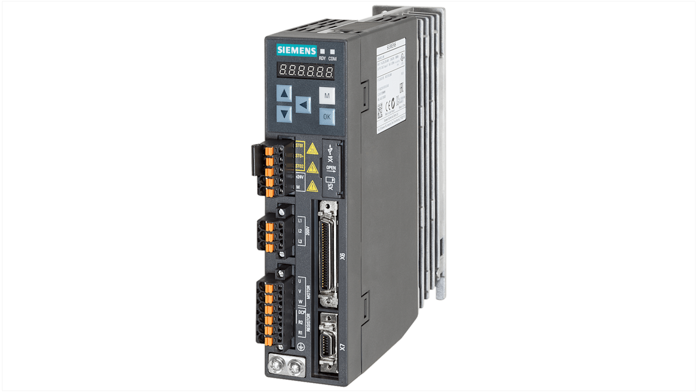 Variateur de fréquence Siemens 6SL3210, 0,1 kW 240 V c.a. 1 phase, 1,2 A, 66Hz