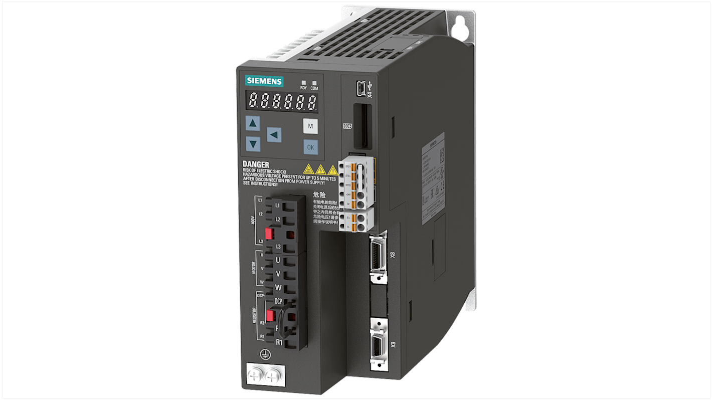 Variateur de fréquence Siemens 6SL3210, 1 kW 480 V c.a. 3 phases, 3 A, 66Hz