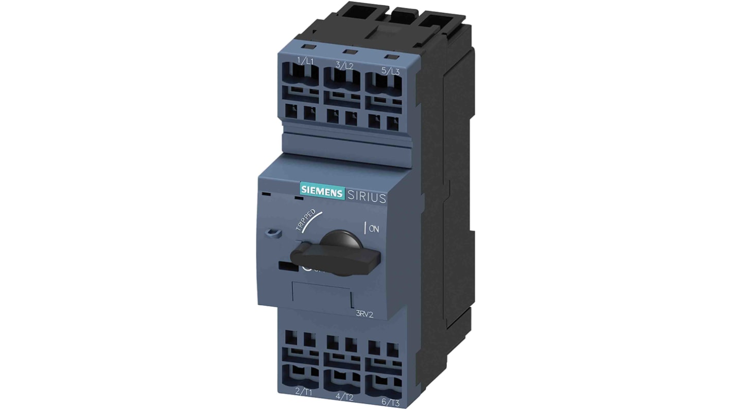 Interruttore automatico del motore Siemens, protezione 3RV2, 3 ingressi, 690 V, 16 A SIRIUS