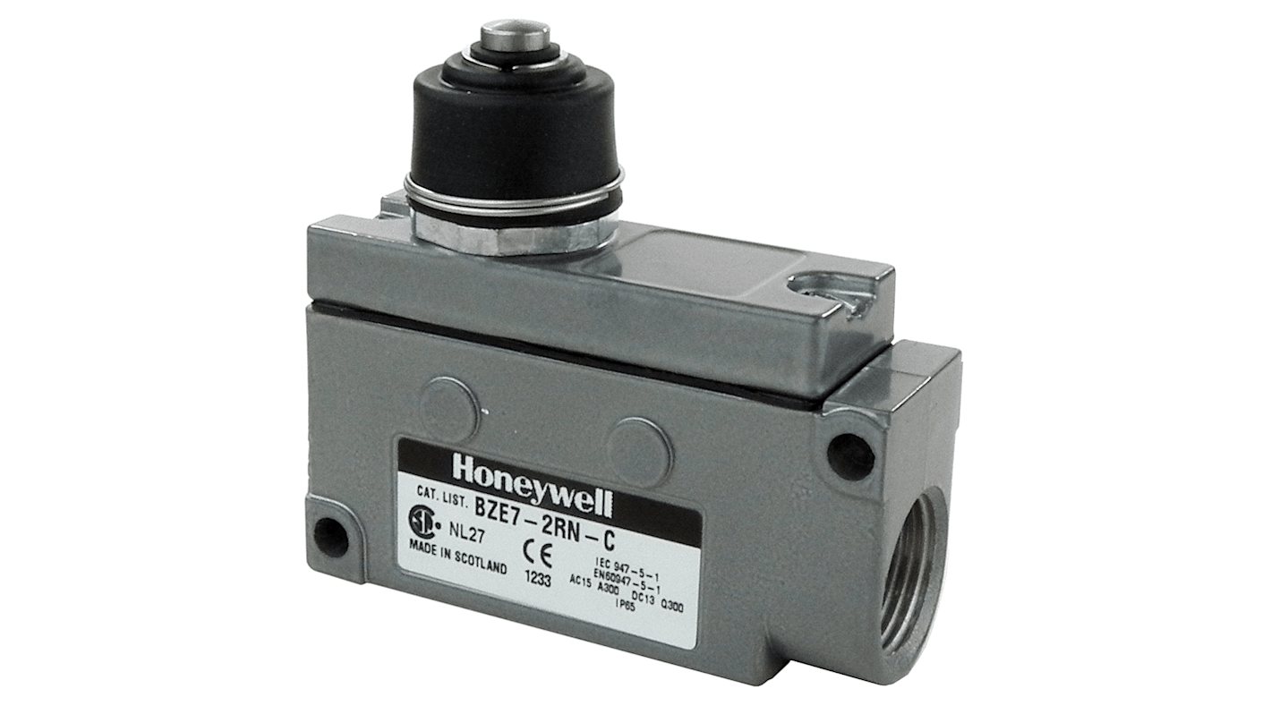 Honeywell 柱塞式行程开关, 最大5A, IP65, 2常开/2常闭