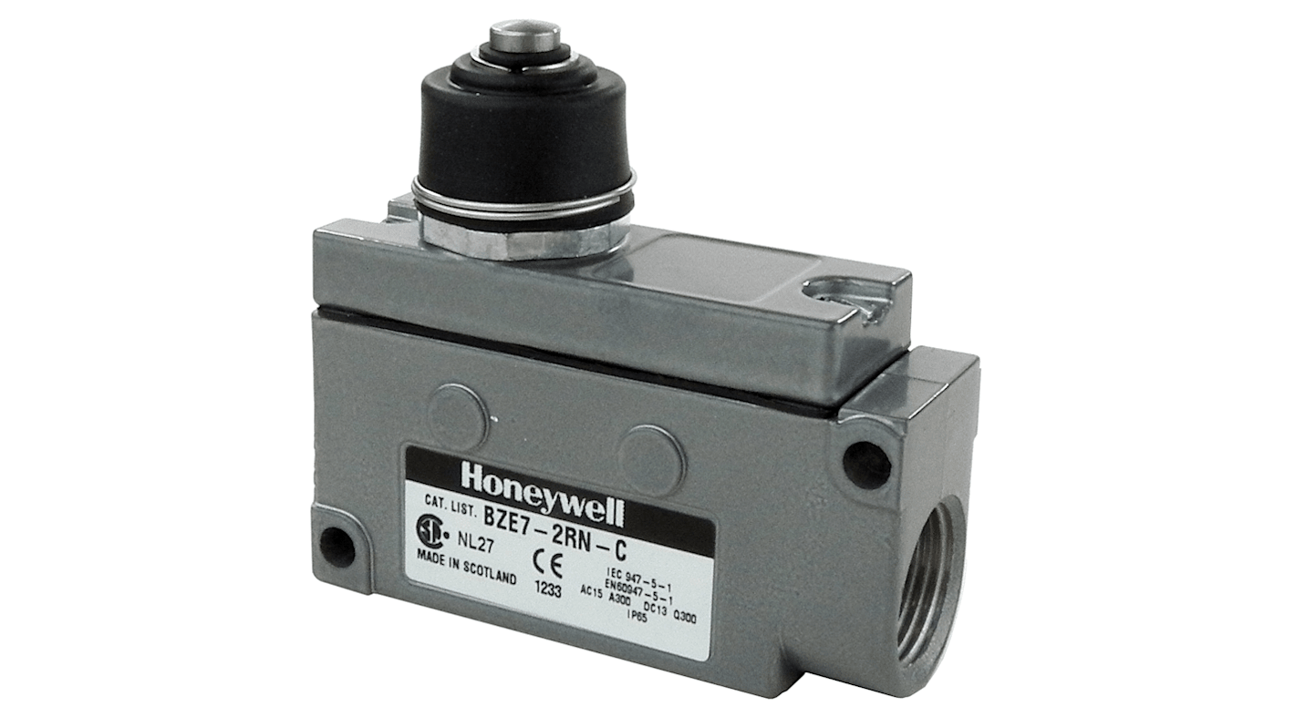 Honeywell Plunger Limit Switch, 2NO/2NC, IP65, DPDT, 5A Max