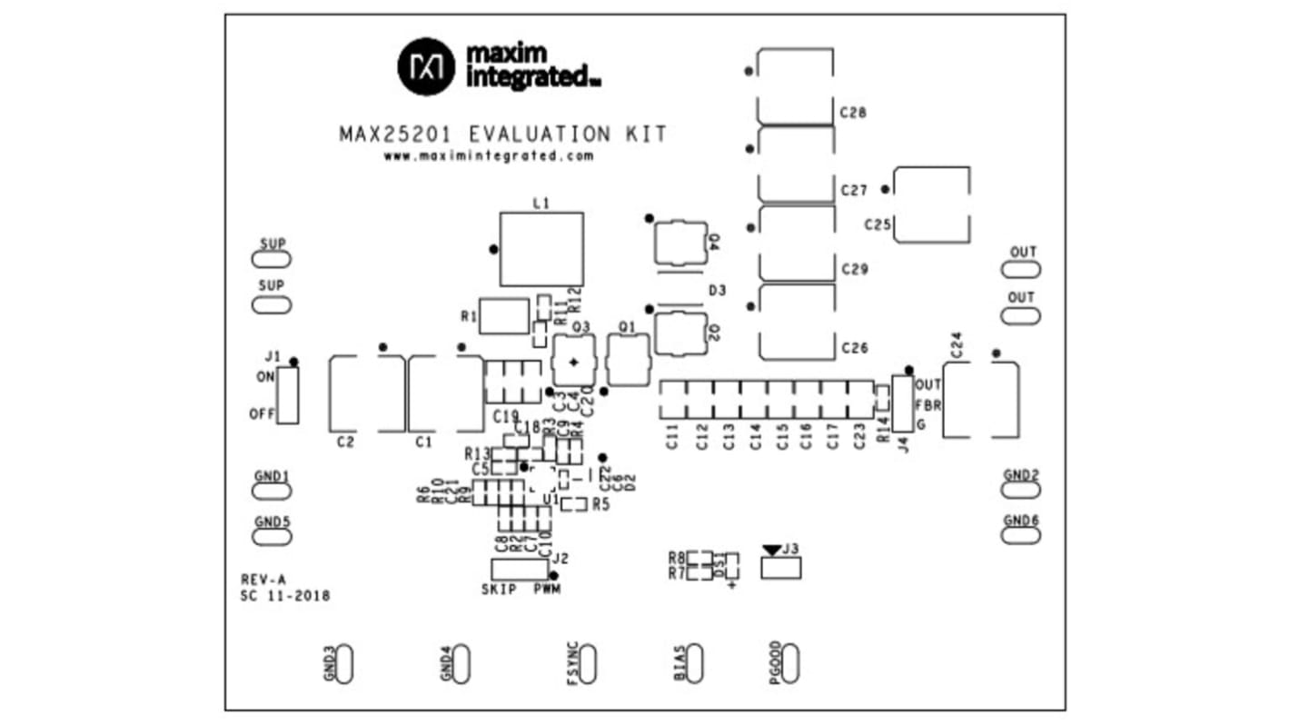 Kit de desarrollo Controlador de impulso Maxim Integrated Evaluation Kit - MAX25201EVKIT#