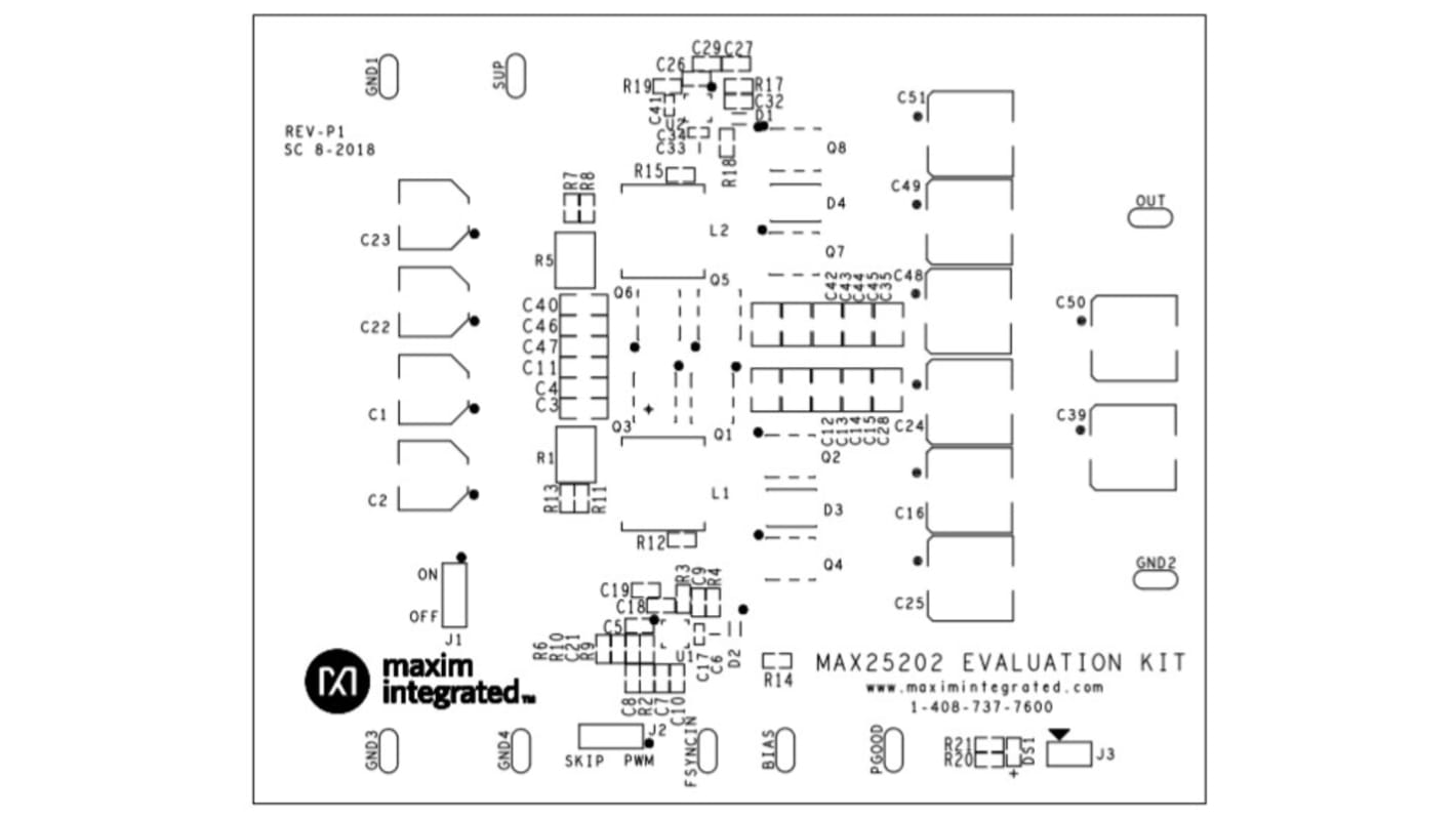 Kit de desarrollo Controlador de impulso Maxim Integrated Evaluation Kit - MAX25202EVKIT#