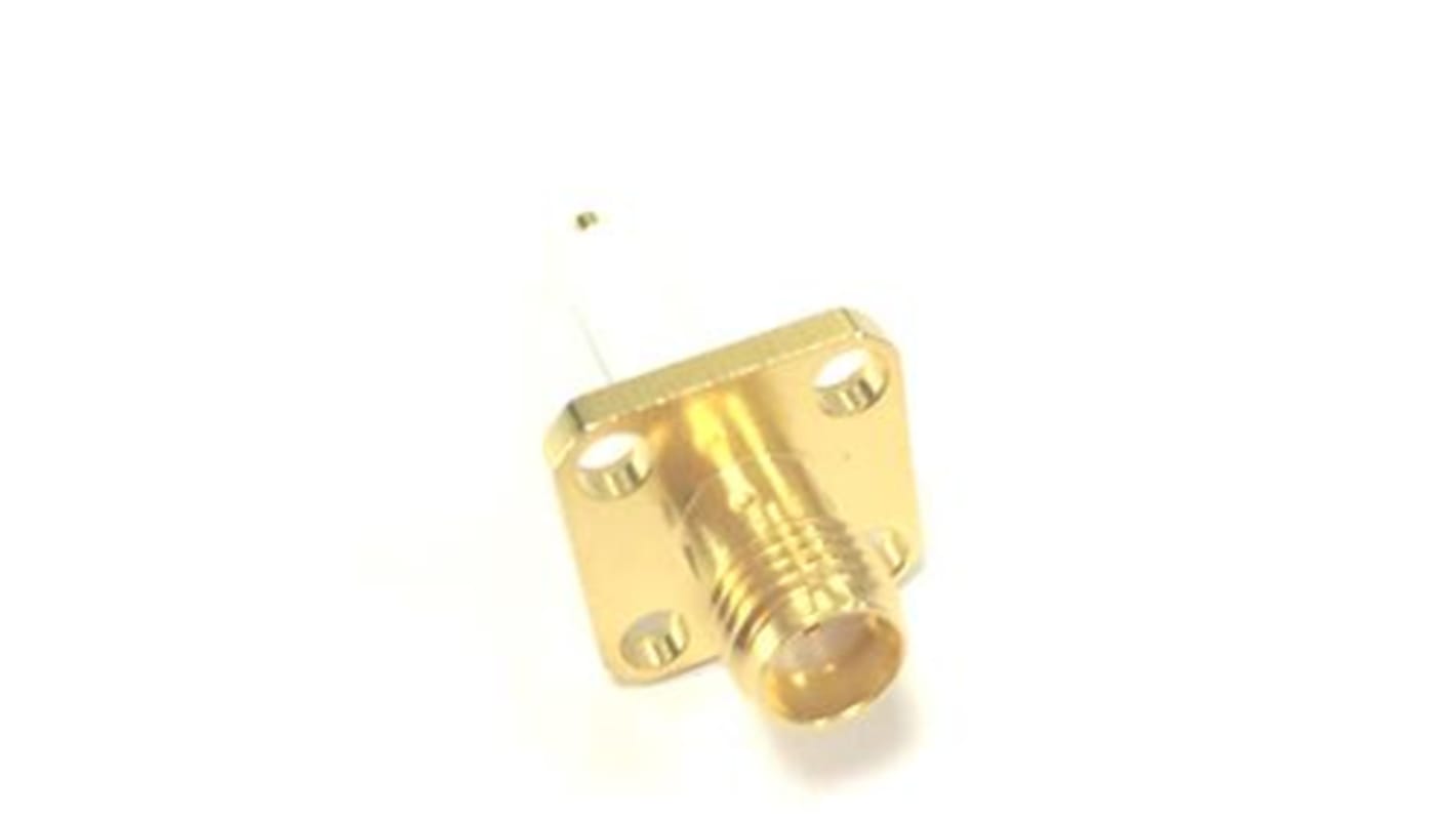 RS PRO Buchse Koaxialsteckverbinder SMA-Steckverbinder, Flanschmontage Löt-Anschluss, für Koaxial-Kabel, 50Ω, Gerade