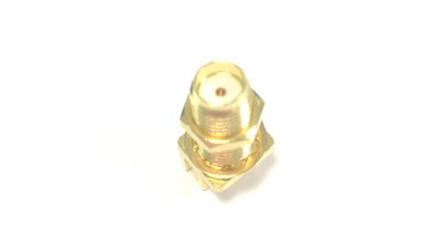 RS PRO Buchse Koaxialsteckverbinder SMA-Steckverbinder, Kantenmontage Löt-Anschluss, für Koaxial-Kabel, 50Ω mit