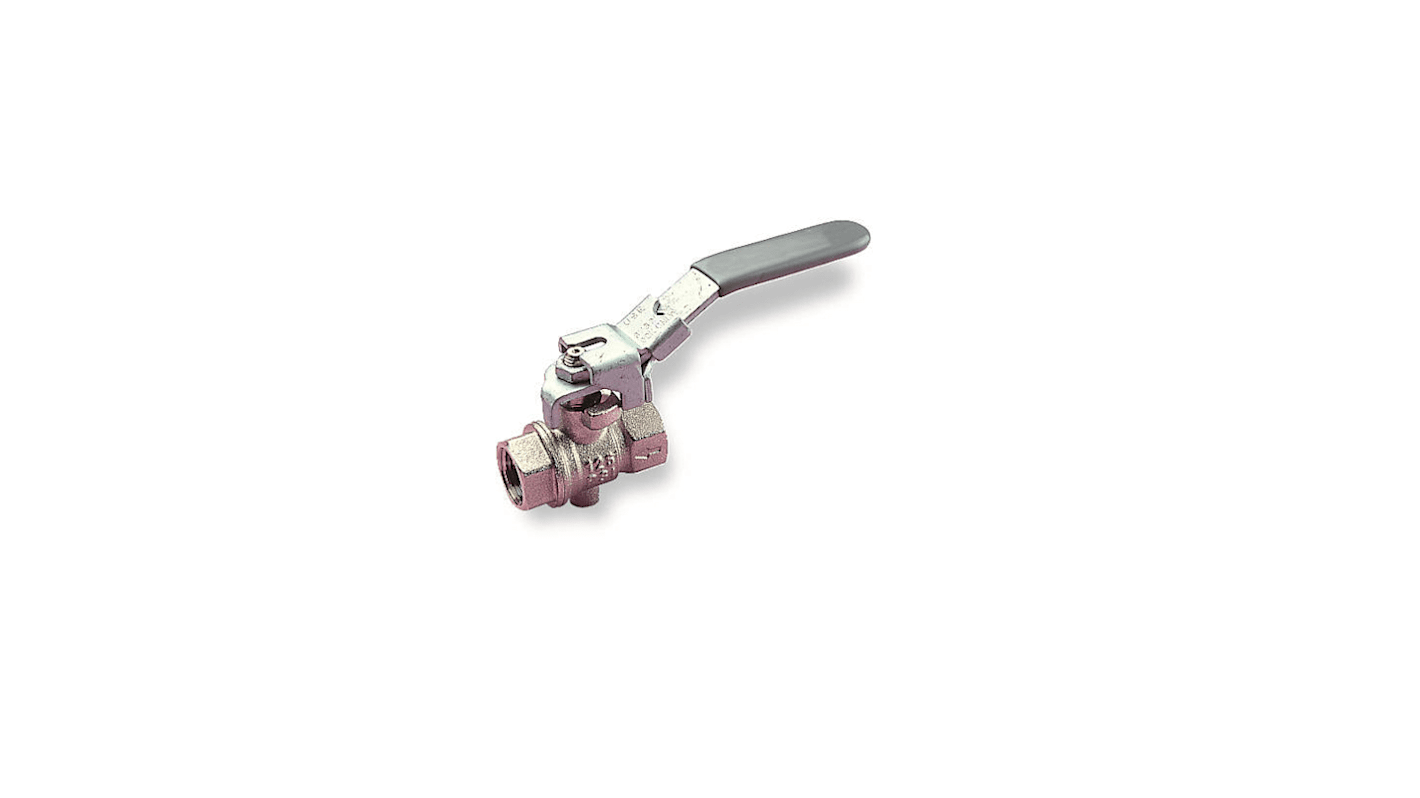 Norgren Nickel Plated Brass Full Bore, 2 Way, Ball Valve, Threaded, G 1/4in, 14bar Operating Pressure