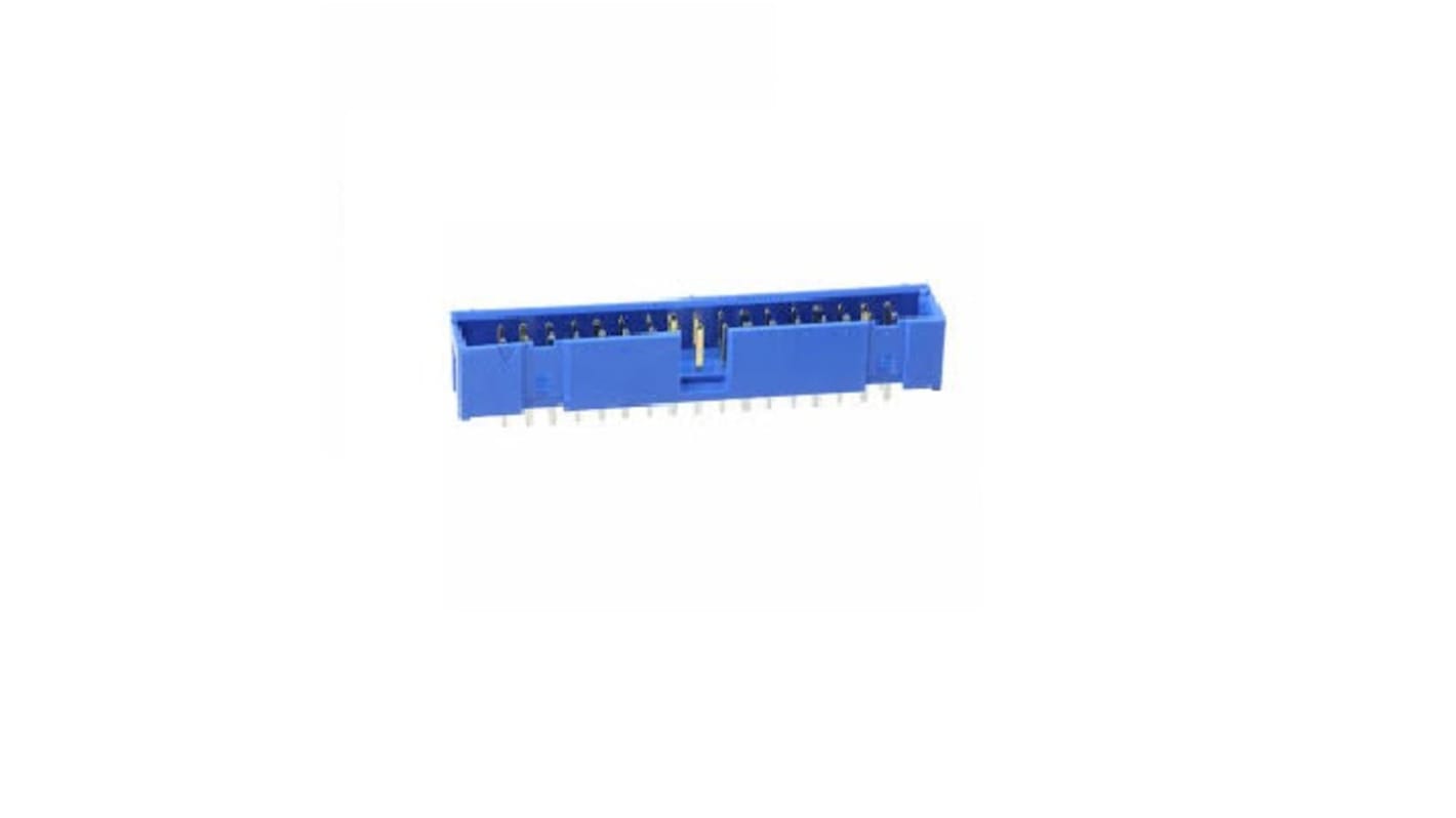 Amphenol FCI Quickie Series Vertical PCB Header, 10 Contact(s), 2.54mm Pitch, 2 Row(s), Shrouded