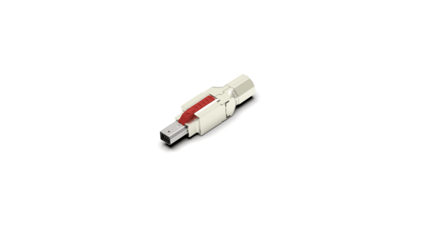 TE Connectivity, Type I Cable Mount Mini I/O Connector Plug, 8 Way, Shielded