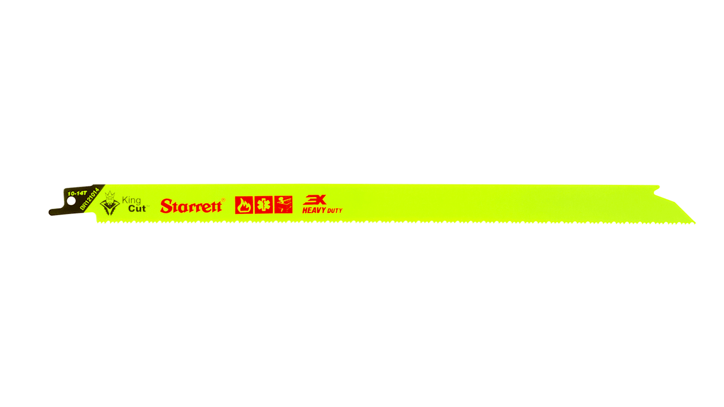 Starrett, 10/14 Teeth Per Inch 300mm Cutting Length Reciprocating Saw Blade, Pack of 5