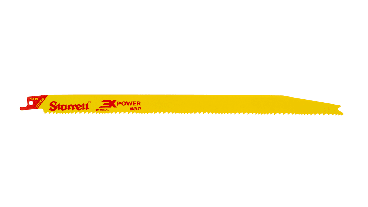 Starrett, 06 → 10 Teeth Per Inch 300mm Cutting Length Reciprocating Saw Blade, Pack of 5