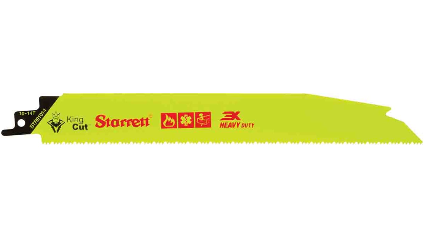 Starrett, 10/14 Teeth Per Inch 225mm Cutting Length Reciprocating Saw Blade, Pack of 5
