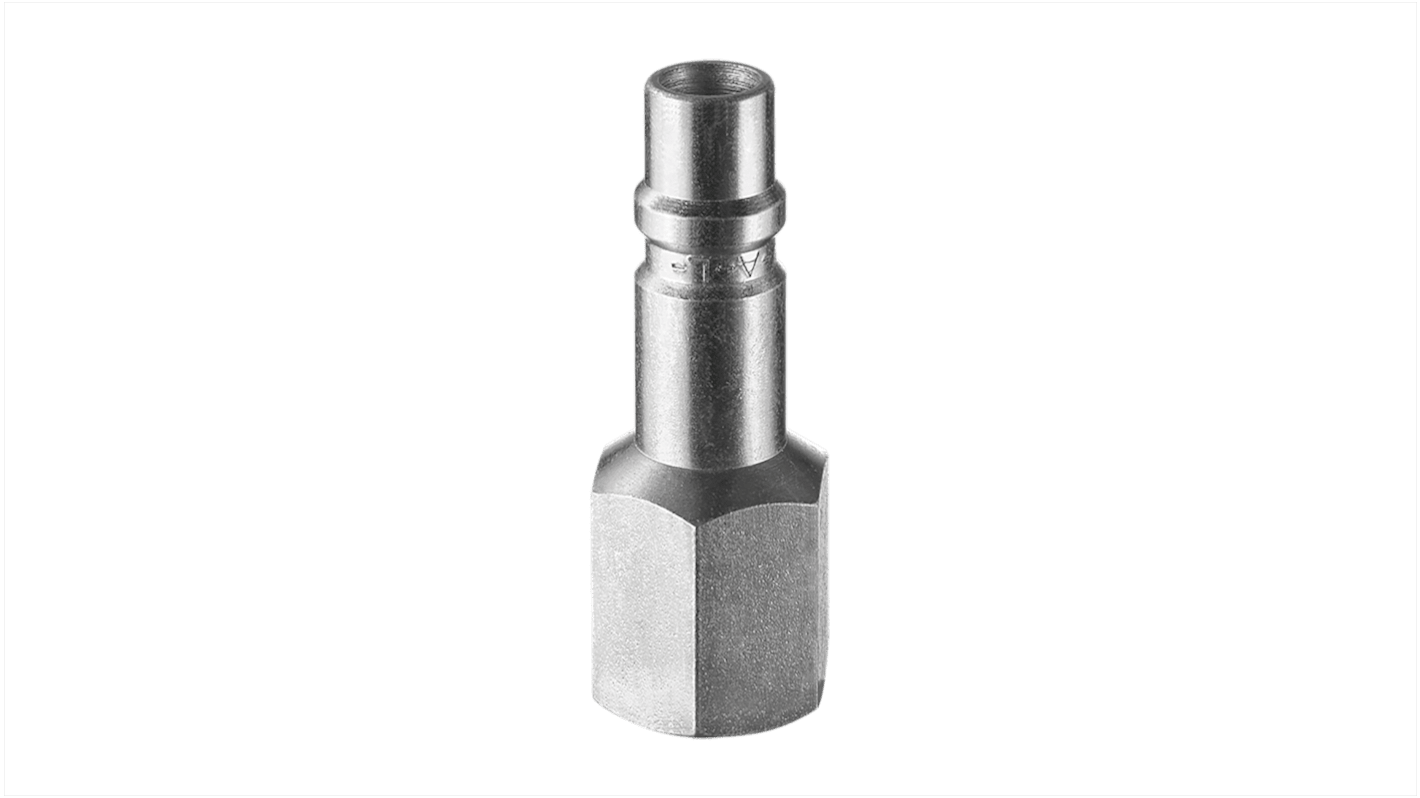 PREVOST Treated Steel Female Plug for Pneumatic Quick Connect Coupling, G 1/2 Female Threaded