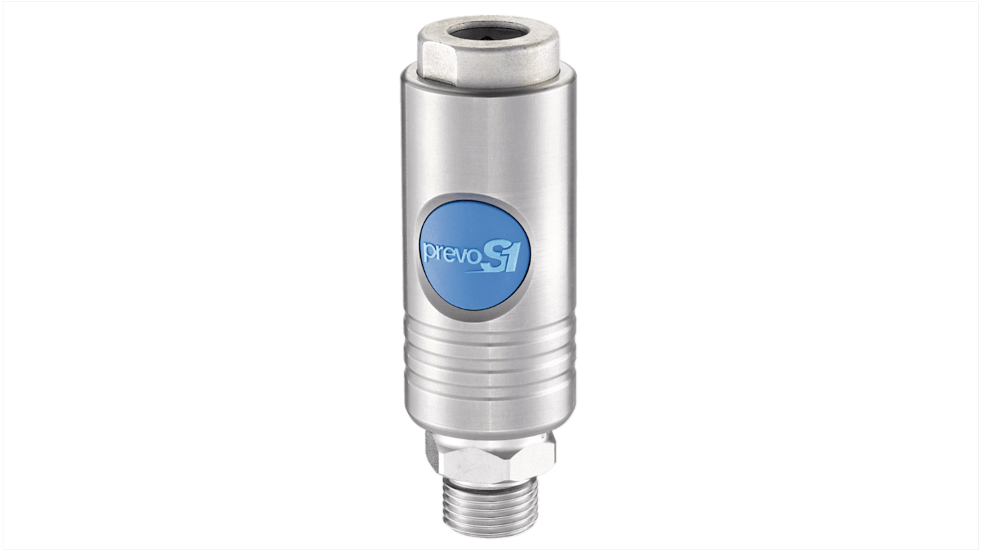 PREVOST Sicherheits-Schnellkupplung Edelstahl, G1/2 Stecker, Mit Gewinde ISO B11
